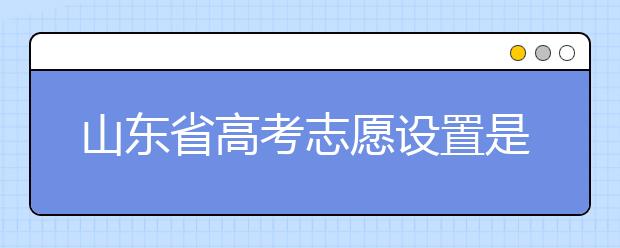 山東省高考志愿設置是什么？山東高考志愿怎么填？